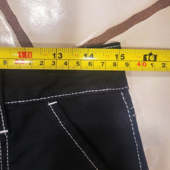 DICKIE'S Women's Carpenter Black Contrast Stitch Mini Skirt - Size 30 - Picture 6 of 9